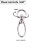 Pack of 50 D Swivel Trigger Clips Hooks Metal Key Ring Lobster Clasps